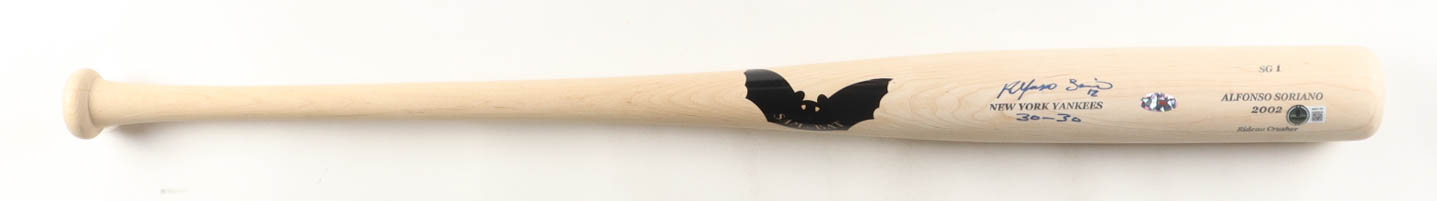 Alfonso Soriano Signed Sam Bat Player Model Baseball Bat Inscribed "30-30" (Beckett) at PristineAuction.com Alfonso Soriano Signed Sam Bat Player Model Baseball Bat Inscribed "30-30" (Beckett) at PristineAuction.com