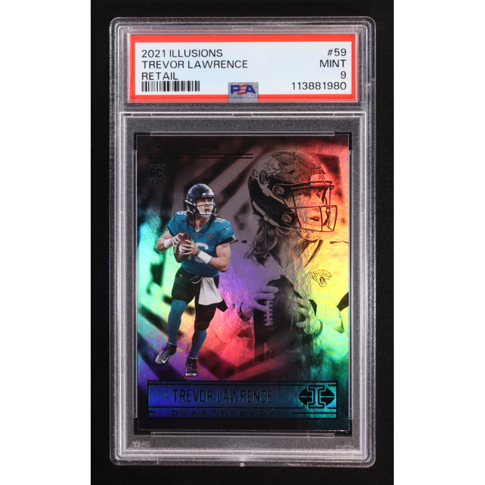 Trevor Lawrence 2021 Panini Illusions Retail #59 RC (PSA 9) at PristineAuction.com
