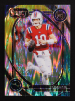 Drake Maye 2024 Select Prizm Green and Yellow Shock #218 RC at PristineAuction.com