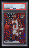 Magic Johnson 2019-20 Panini Mosaic Mosaic Blue Reactive #255 (PSA 10) at PristineAuction.com
