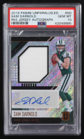 Sam Darnold 2018 Panini Unparalleled Rookie Jersey Autographs #7 RC (PSA 10) at PristineAuction.com
