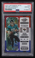 Trevor Lawrence 2022 Panini Contenders Optic Red White and Blue #30 #11/13 (PSA 9) at PristineAuction.com