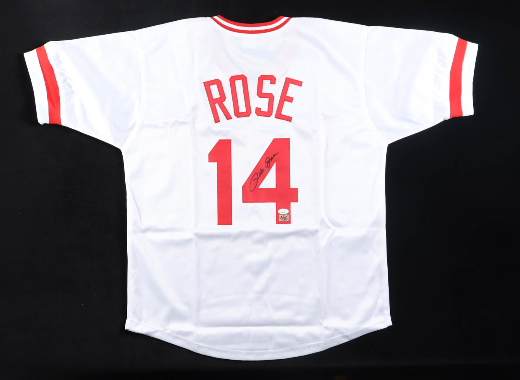 Pete Rose Signed Jersey (Rose & JSA) at PristineAuction.com Pete Rose Signed Jersey (Rose & JSA) at PristineAuction.com