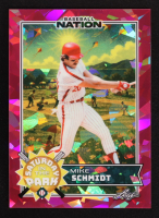 Mike Schmidt 2025 Leaf Baseball Nation Saturday In The Park Pink Cracked Ice #SB36 #1/1 at PristineAuction.com