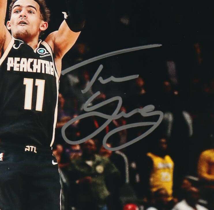 Trae Young Signed LE Hawks Custom Framed Photo Display (Panini) at PristineAuction.com Trae Young Signed LE Hawks Custom Framed Photo Display (Panini) at PristineAuction.com