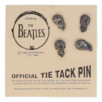 1964 Nems Pewter Beatles (4) Tie Tack Pin Set with Original Packaging at PristineAuction.com
