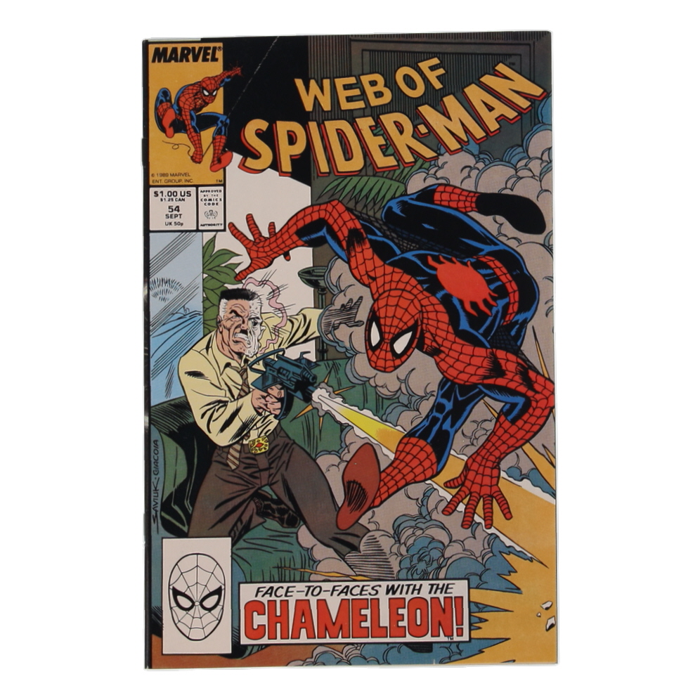 1989 "Web of Spider-Man" Issue #54 Marvel Comic Book at PristineAuction.com 1989 "Web of Spider-Man" Issue #54 Marvel Comic Book at PristineAuction.com