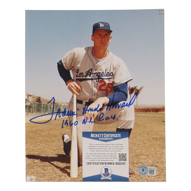 Frank Howard Signed Dodgers 8x10 Photo Inscribed "1960 N.L. R.O.Y." (Beckett) at PristineAuction.com Frank Howard Signed Dodgers 8x10 Photo Inscribed "1960 N.L. R.O.Y." (Beckett) at PristineAuction.com