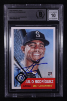 Julio Rodriguez Signed 2022 Topps Living #515 RC (BGS | Autograph Graded BGS 10) at PristineAuction.com
