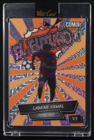 Lamine Yamal 2024 Wild Card Comix Platinum EL FUTURO! Silver Orange Mojo #ACEF-LY11 #1/1 RC at PristineAuction.com