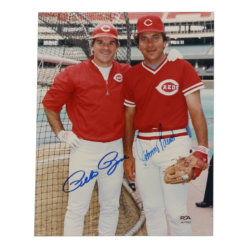 Pete Rose & Johnny Bench Signed Reds 8x10 Photo (PSA) at PristineAuction.com Pete Rose & Johnny Bench Signed Reds 8x10 Photo (PSA) at PristineAuction.com