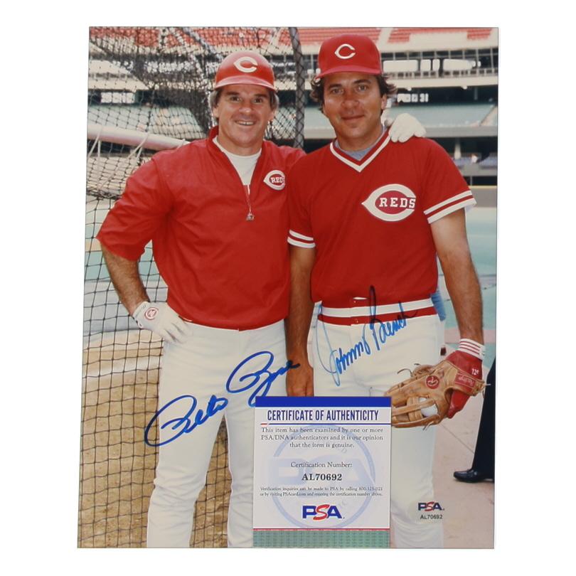 Pete Rose & Johnny Bench Signed Reds 8x10 Photo (PSA) at PristineAuction.com Pete Rose & Johnny Bench Signed Reds 8x10 Photo (PSA) at PristineAuction.com