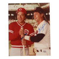 Johnny Bench & Carl Yastrzemski Signed 8x10 Photo (PSA) at PristineAuction.com