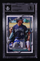 Julio Rodriguez Signed 2024 Bowman #90 (BGS) at PristineAuction.com
