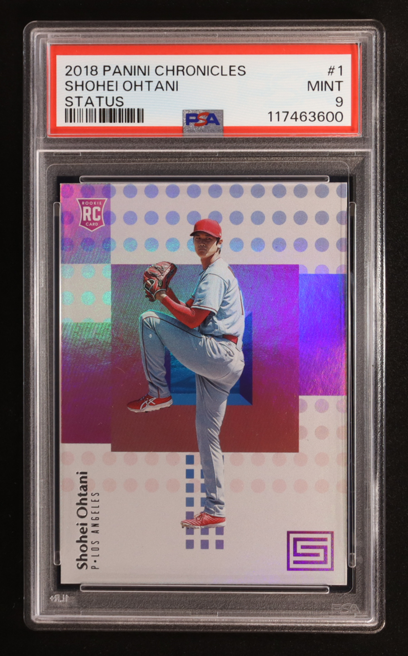 Shohei Ohtani 2018 Panini Status #1 RC (PSA 9) at PristineAuction.com Shohei Ohtani 2018 Panini Status #1 RC (PSA 9) at PristineAuction.com