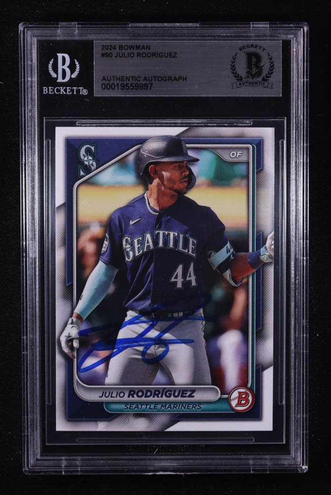 Julio Rodriguez Signed 2024 Bowman #90 (BGS) at PristineAuction.com Julio Rodriguez Signed 2024 Bowman #90 (BGS) at PristineAuction.com