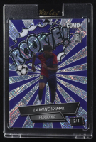 Lamine Yamal 2024 Wild Card Comix Platinum ROOKIE! Silver Purple Cross Hatch Foil #ACRK1-LY11 #2/4 RC at PristineAuction.com