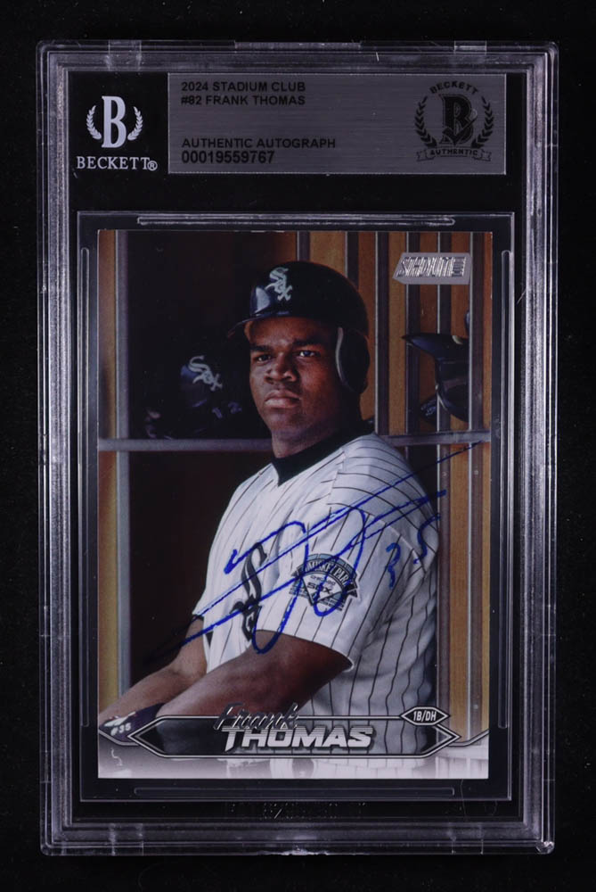 Frank Thomas Signed 2024 Topps Stadium Club #82 (BGS) at PristineAuction.com Frank Thomas Signed 2024 Topps Stadium Club #82 (BGS) at PristineAuction.com