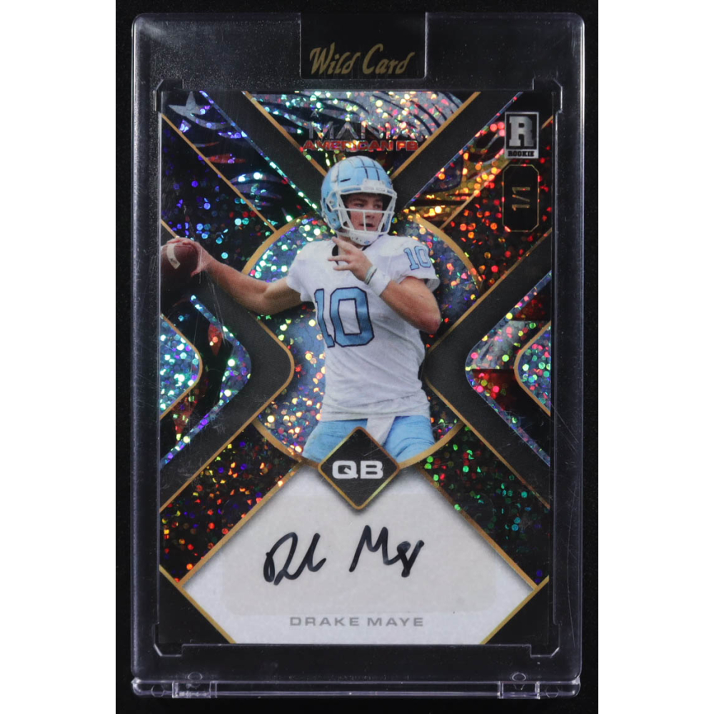 Drake Triangle Drake Maye 2023 Wild Card Auto Mania Autographs Triangle Bald Eagle ...