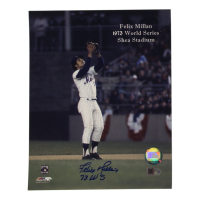 Felix Millan Signed Mets 8x10 Photo Inscribed "73 WS" (AIV) at PristineAuction.com