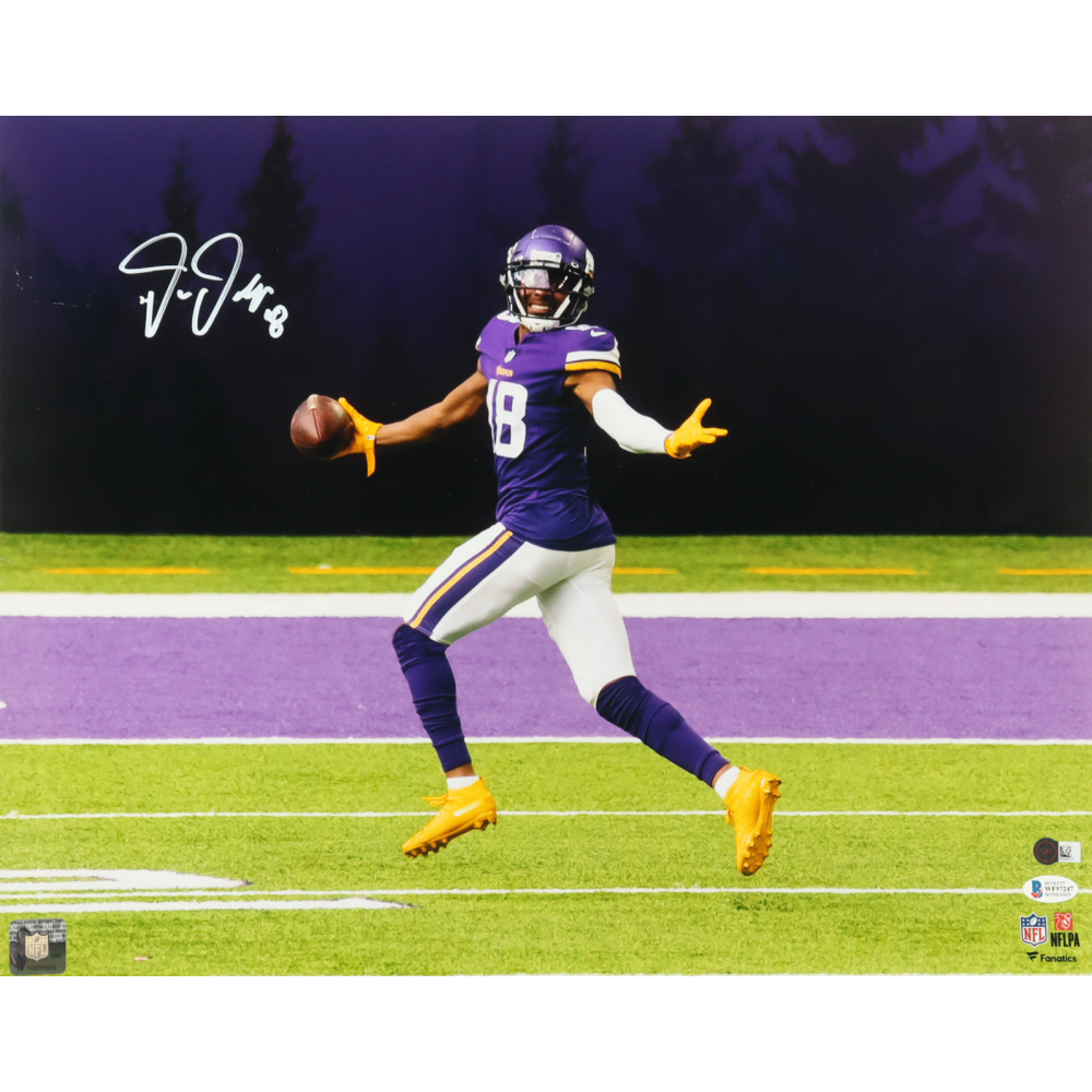 Justin Jefferson Signed Vikings 16x20 Photo (Beckett) at PristineAuction.com