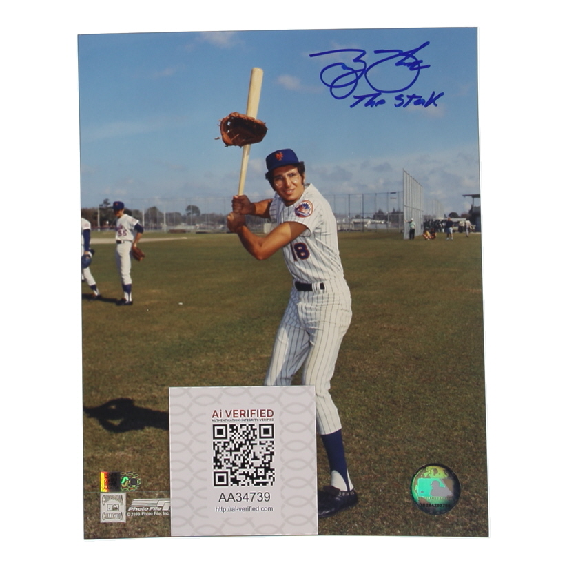 George Theodore Signed Mets 8x10 Photo Inscribed "The Stork" (AIV) at PristineAuction.com George Theodore Signed Mets 8x10 Photo Inscribed "The Stork" (AIV) at PristineAuction.com