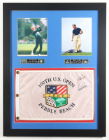 Arnold Palmer & Jack Nicklaus Dual-Signed "100th U.S. Open" Custom Framed Pin Flag Display (JSA) at PristineAuction.com