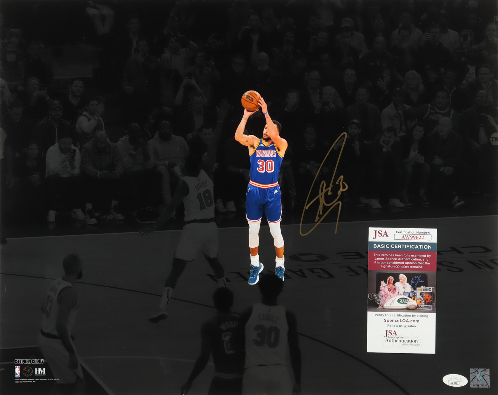 Steph Curry Signed Warriors 16x20 Photo (JSA) at PristineAuction.com Steph Curry Signed Warriors 16x20 Photo (JSA) at PristineAuction.com