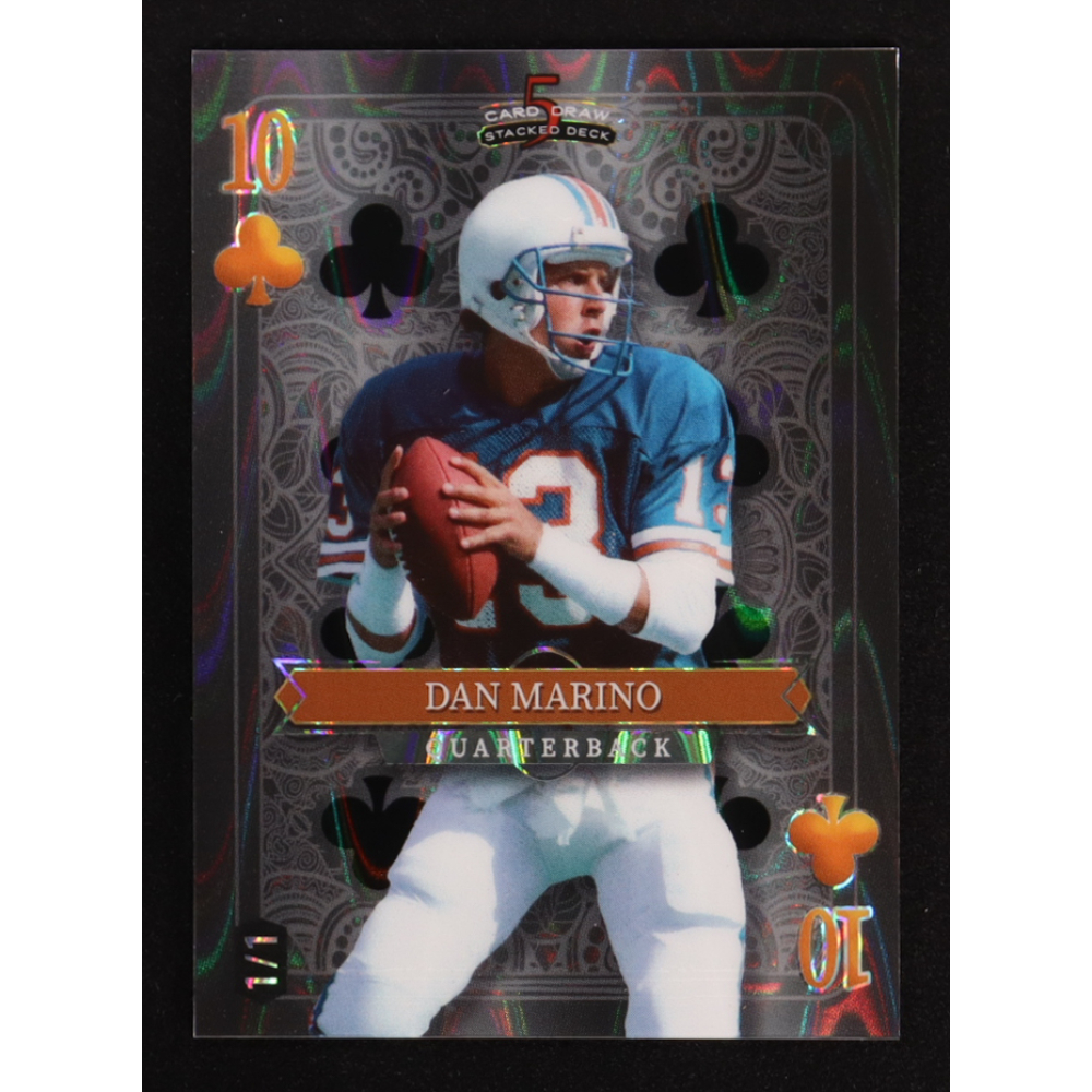 Dan Marino 2024 Wild Card 5 Card Draw Stacked Deck Ten Of Clubs Black RayWave #SDPC-DMN #1/1 at PristineAuction.com