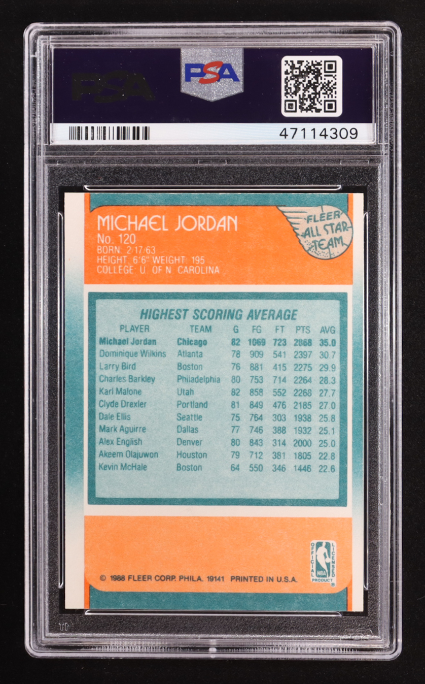 Michael Jordan 1988-89 Fleer #120 AS (PSA 8) at PristineAuction.com Michael Jordan 1988-89 Fleer #120 AS (PSA 8) at PristineAuction.com