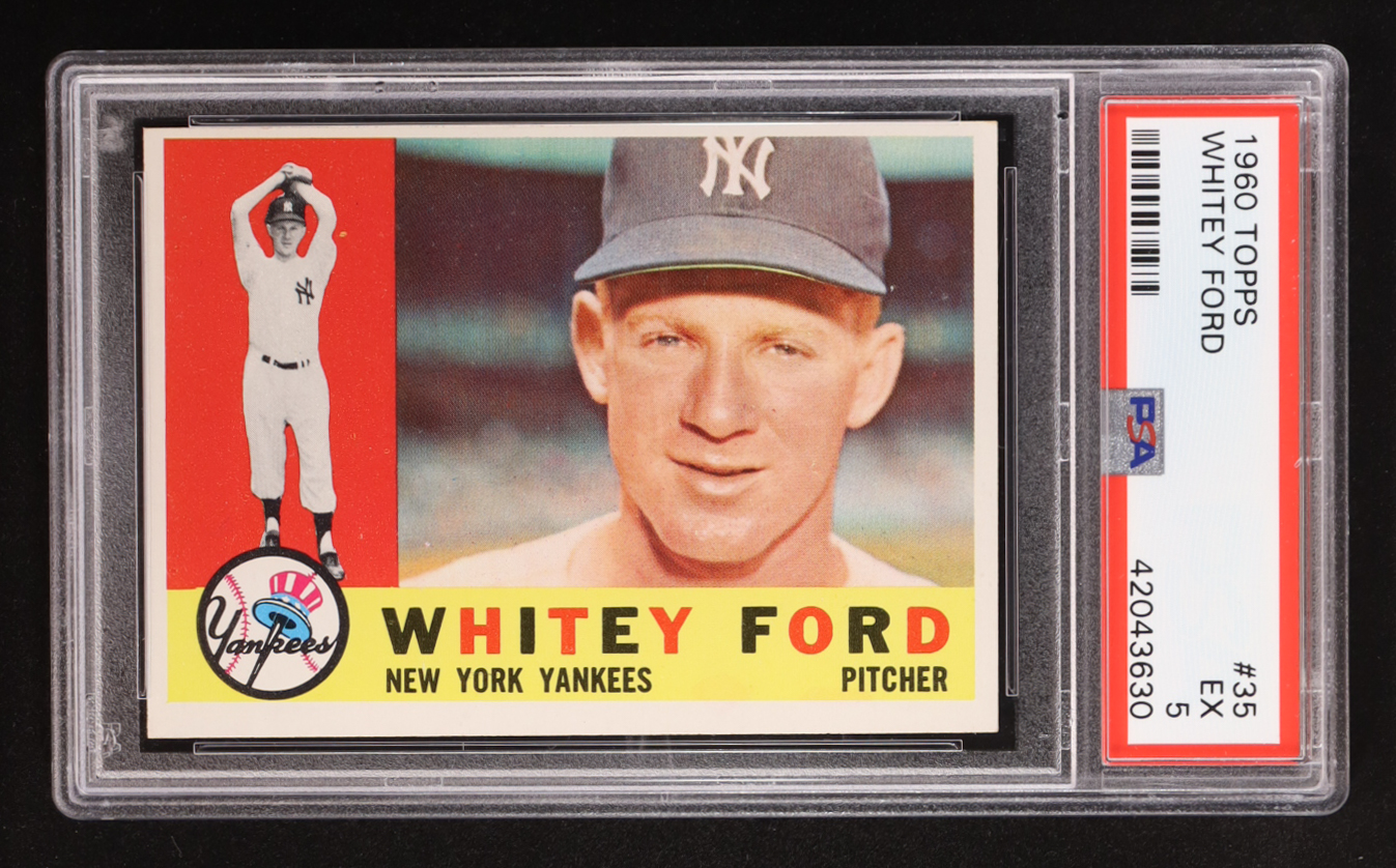 Whitey Ford 1960 Topps #35 (PSA 5) at PristineAuction.com Whitey Ford 1960 Topps #35 (PSA 5) at PristineAuction.com