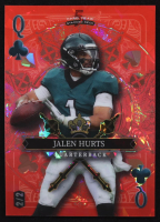 Jalen Hurts 2024 Wild Card 5 Card Draw Stacked Deck Queen Clubs Red Crystal #SDPCJHN #2/2 at PristineAuction.com