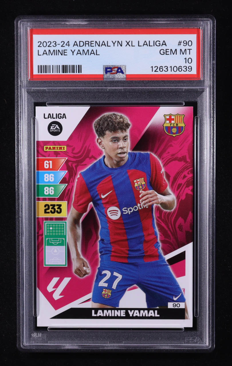 Lamine Yamal 2023-24 Adrenalyn XL La Liga #90 RC (PSA 10) at PristineAuction.com Lamine Yamal 2023-24 Adrenalyn XL La Liga #90 RC (PSA 10) at PristineAuction.com