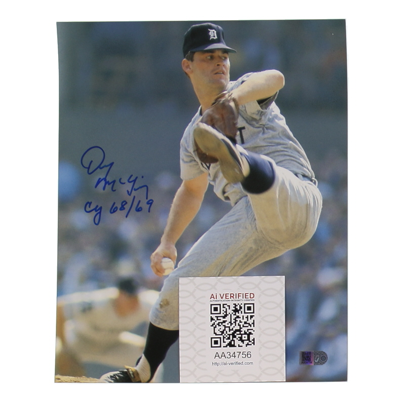 Denny McLain Signed Tigers 8x10 Photo Inscribed "Cy 68/69" (AIV) at PristineAuction.com Denny McLain Signed Tigers 8x10 Photo Inscribed "Cy 68/69" (AIV) at PristineAuction.com