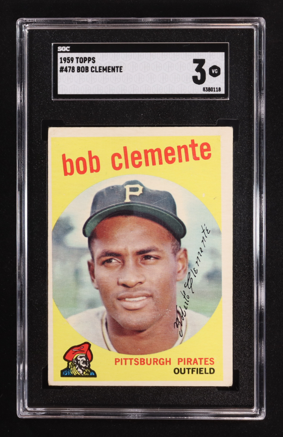 Roberto Clemente 1959 Topps #478 (SGC 3) at PristineAuction.com Roberto Clemente 1959 Topps #478 (SGC 3) at PristineAuction.com
