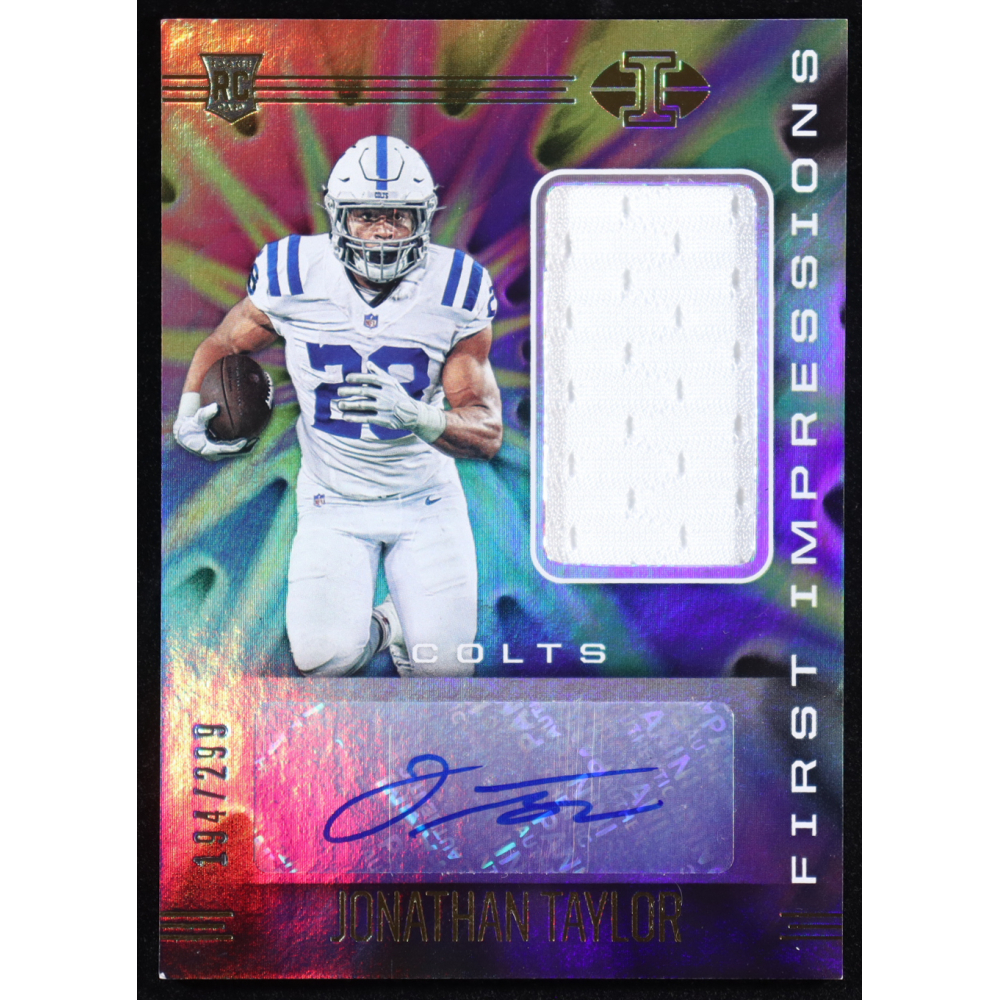 Jonathan Taylor 2020 Panini Illusions JSY Autographs #110 #194/299 RC at PristineAuction.com