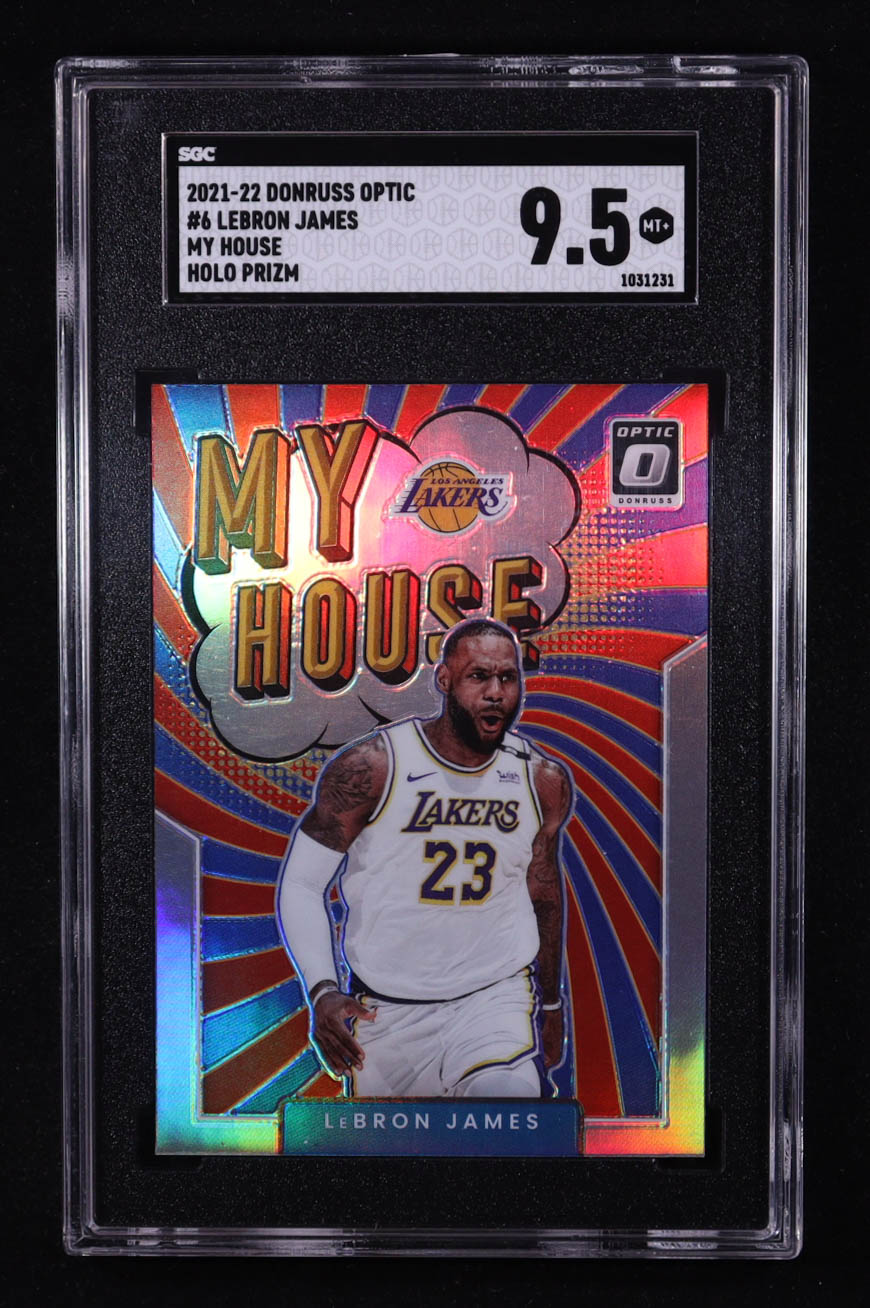 LeBron James 2021-22 Donruss Optic My House Holo #6 (SGC 9.5) at PristineAuction.com LeBron James 2021-22 Donruss Optic My House Holo #6 (SGC 9.5) at PristineAuction.com