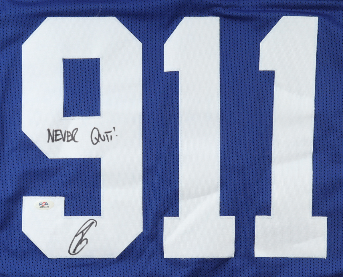 Robert O'Neill Signed "Never Forget" 9/11 Tribute Jersey Inscribed "Never Quit!" (PSA) at PristineAuction.com Robert O'Neill Signed "Never Forget" 9/11 Tribute Jersey Inscribed "Never Quit!" (PSA) at PristineAuction.com
