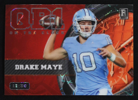 Drake Maye 2023 Wild Card QB1 On The Clock Red Orange Lasers #OCWDM1 #12/50 RC at PristineAuction.com