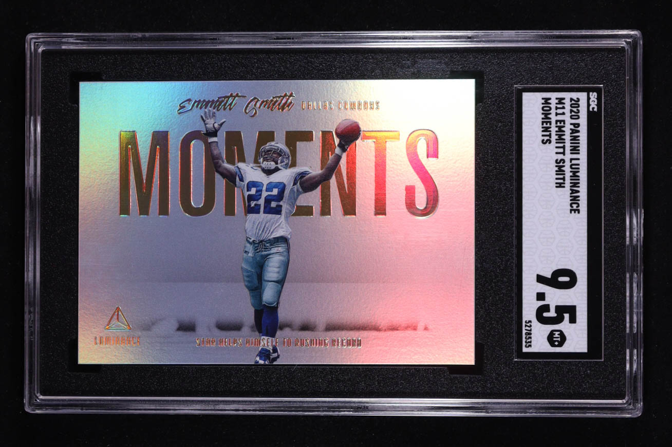 Emmitt Smith 2020 Panini Luminance Moments #11 (SGC 9.5) at PristineAuction.com Emmitt Smith 2020 Panini Luminance Moments #11 (SGC 9.5) at PristineAuction.com