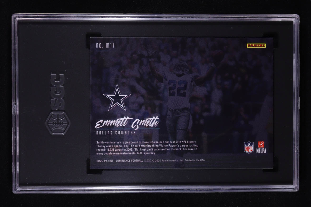 Emmitt Smith 2020 Panini Luminance Moments #11 (SGC 9.5) at PristineAuction.com Emmitt Smith 2020 Panini Luminance Moments #11 (SGC 9.5) at PristineAuction.com