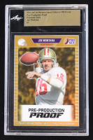 Joe Montana 2024 Leaf Joe Montana Legacy '89 Pro Set Pre-Production Proof Prismatic Gold #NNO #1/1 (Leaf Encapsulated) at PristineAuction.com