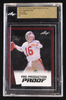 Joe Montana 2024 Leaf Joe Montana Legacy '90 Leaf Pre-Production Proof Clear Pink #NNO #1/1 (Leaf Encapsulated) at PristineAuction.com