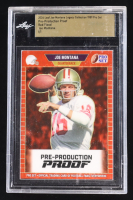 Joe Montana 2024 Leaf Joe Montana Legacy '89 Pro Set Pre-Production Proof Red Flood #NNO #1/1 (Leaf Encapsulated) at PristineAuction.com