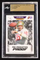 Joe Montana 2024 Leaf Joe Montana Legacy '89 Pro Set Pre-Production Proof Prismatic White #NNO #1/1 (Leaf Encapsulated) at PristineAuction.com