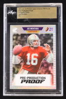 Joe Montana 2024 Leaf Joe Montana Legacy '89 Pro Set Pre-Production Proof Prismatic Silver #NNO #1/1 (Leaf Encapsulated) at PristineAuction.com