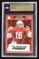 Joe Montana 2024 Leaf Joe Montana Legacy '89 Pro Set Pre-Production Proof Red Flood #NNO #1/1 (Leaf Encapsulated) at PristineAuction.com