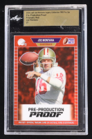 Joe Montana 2024 Leaf Joe Montana Legacy '89 Pro Set Pre-Production Proof Prismatic Red #NNO #1/1 (Leaf Encapsulated) at PristineAuction.com