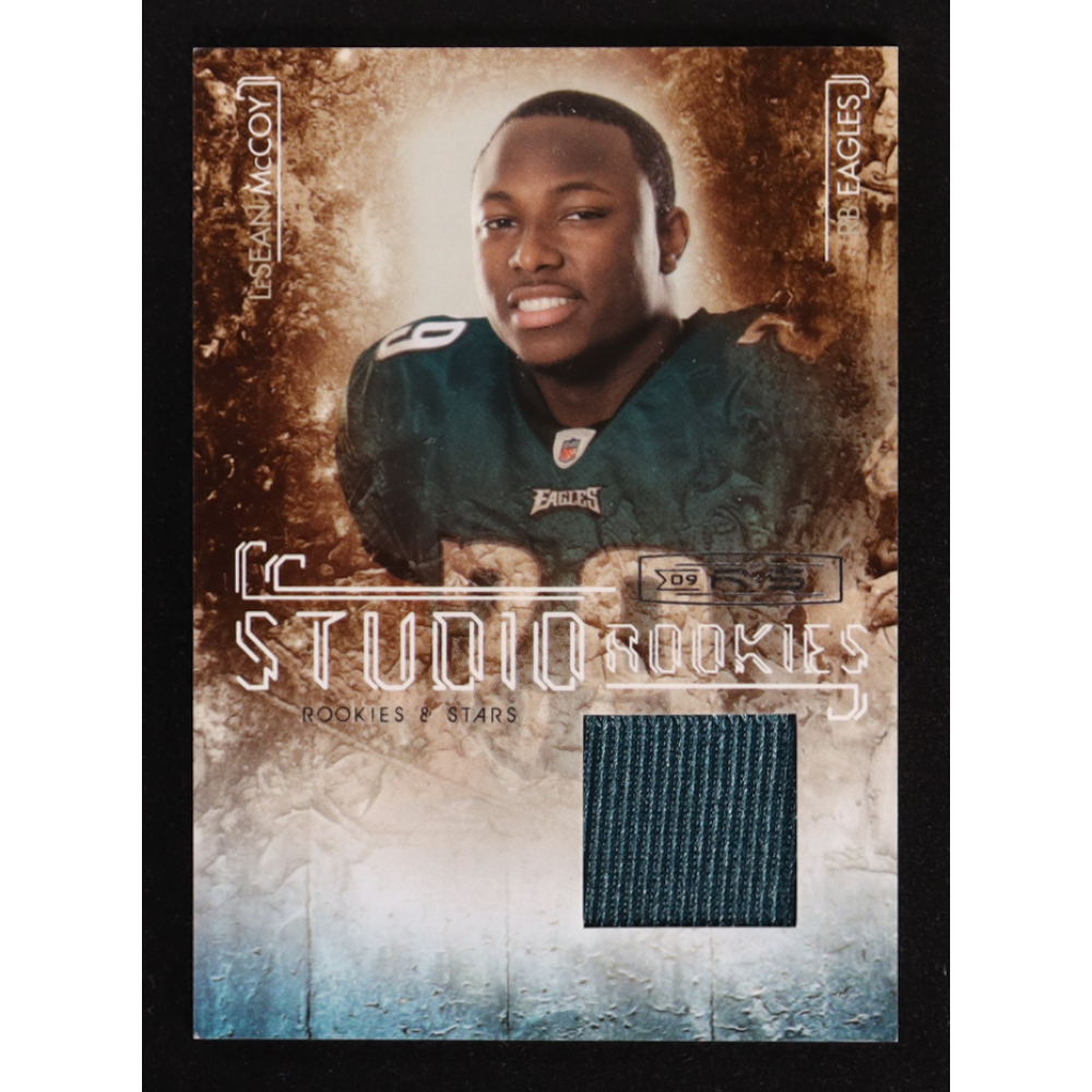 LeSean McCoy 2009 Donruss Rookies and Stars Studio Rookies Materials #20 #118/299 RC at PristineAuction.com
