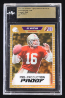 Joe Montana 2024 Leaf Joe Montana Legacy '89 Pro Set Pre-Production Proof Prismatic Gold #NNO #1/1 (Leaf Encapsulated) at PristineAuction.com